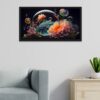 Abstract Flowers Illustration with Nature Floating Frame Canvas Art Print Wall Décor Painting