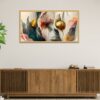 Abstract Golden Flower 3d Illustration Canvas Wall Painting
