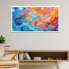 Abstract colorful rainbow colored spiral Floating Frame Canvas Print Wall Painting
